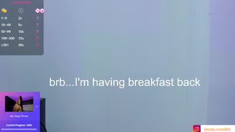 Snapshot of brenda_nova18 chatting on February 27, 2:32 pm Brenda online show from February 27, 2:32 pm