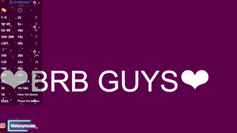 melanyrouse1 online show from March 8, 9:40 pm