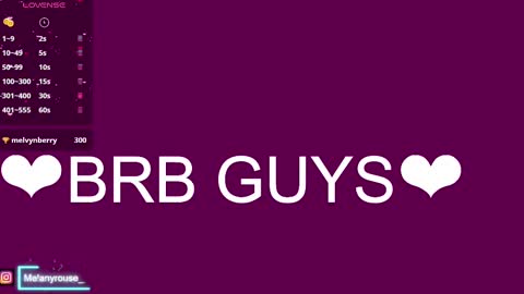 melanyrouse1 online show from March 1, 9:48 pm